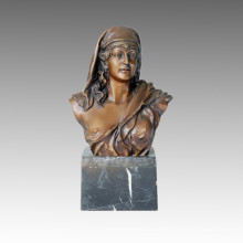 Büsten Statue Alte weibliche Bronze Skulptur TPE-056